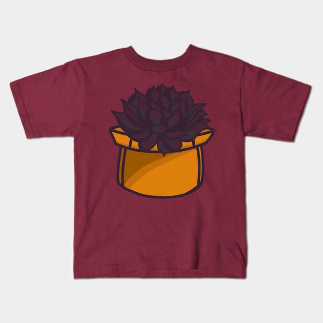 Purple Succulent Kids T-Shirt by Pastel.Punkk